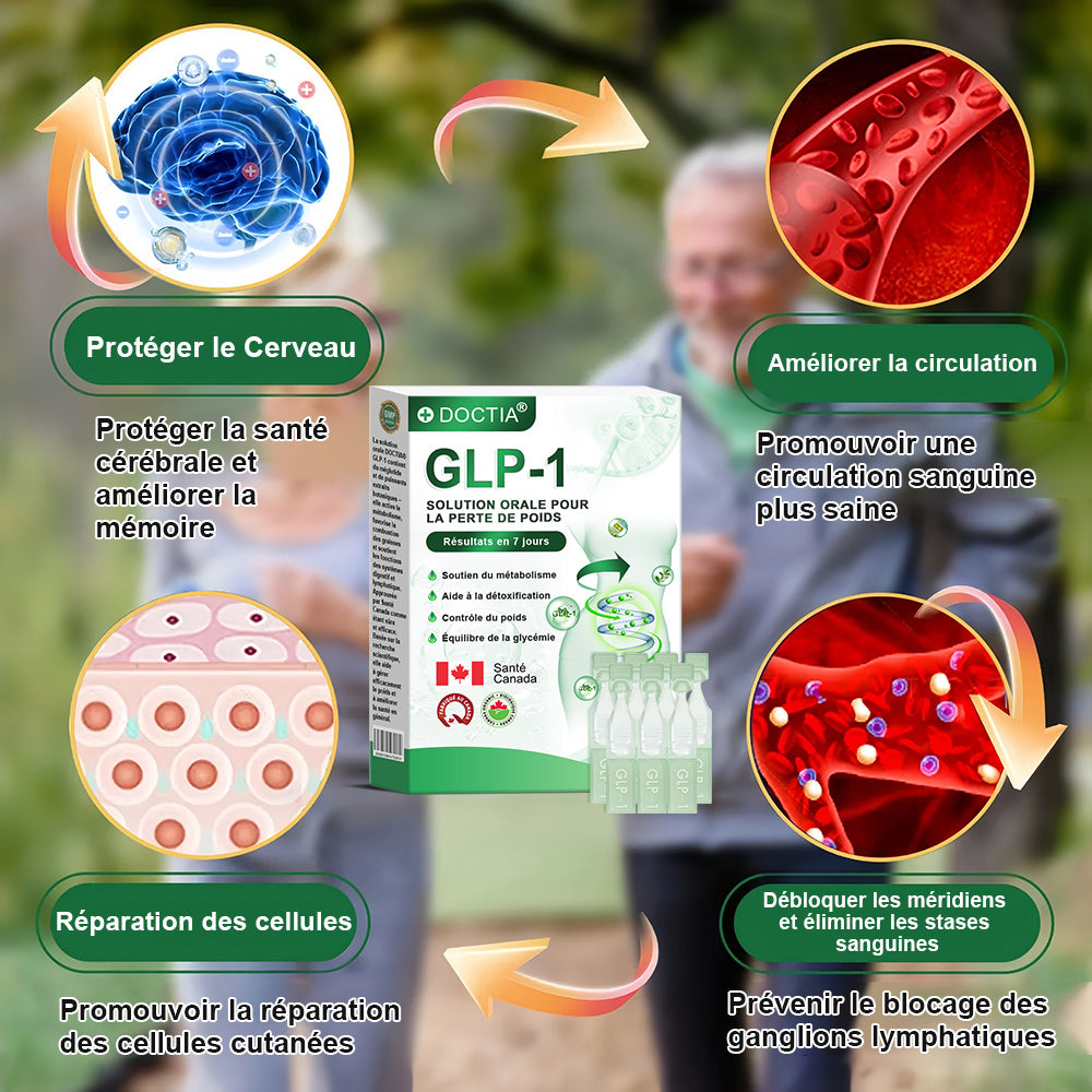DOCTІA® G 𝐿 P-1 𝑺𝒐𝒍𝒖𝒕𝒊𝒐𝒏 Orale📊 Premiers résultats visibles en 7 jours 💧Pour l'obésité, le cœur et la circulation, le diabète, l'apnée du sommeil, les articulations et plus encore
