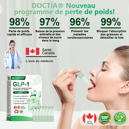 DOCTІA® G 𝐿 P-1 𝑺𝒐𝒍𝒖𝒕𝒊𝒐𝒏 Orale📊 Premiers résultats visibles en 7 jours 💧Pour l'obésité, le cœur et la circulation, le diabète, l'apnée du sommeil, les articulations et plus encore